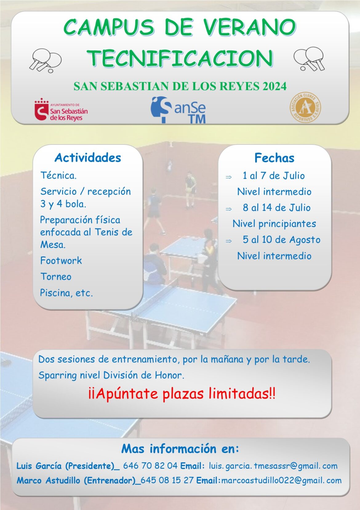 Campus de Verano de Tecnificación, SanSe 2024